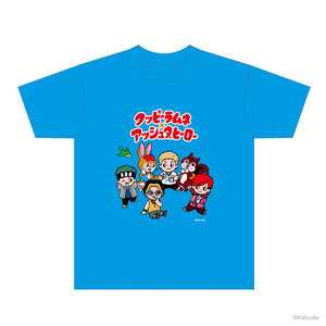 アッシュダヒーロー × クッピーラムネ Tシャツ 【ブルー】